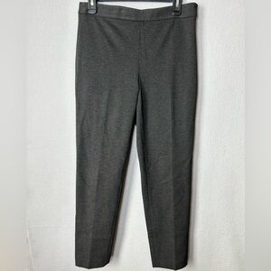 Talbots Luxe Knit Dark Gray Pull On Pants Sz 4 Career Academia Office Siren
